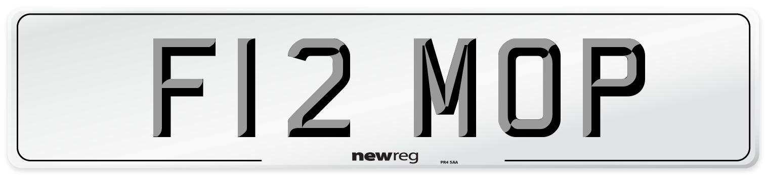 F12 MOP Number Plate from New Reg